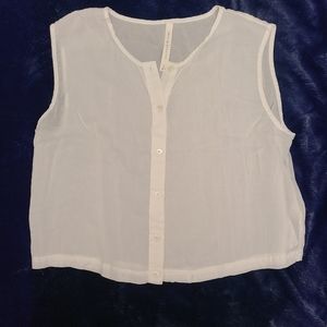 Aritzia Babaton White Sleeveles Top
